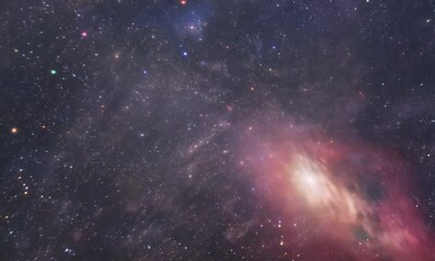 Wall Mural - edge of a galaxy with billions of stars scattered across space. video