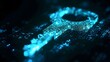 © bvbflo1 - Digital key made of glowing binary code symbolizing cyberspace