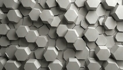 Wall Mural - Abstract background with white hexagons in a seamless pattern