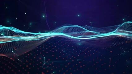 Wall Mural - dive world big data visualization dynamic abstract animation illustrating concept digital communicat
