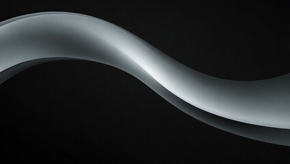 Wall Mural - Black Background with a Subtle White Curve in the Center.