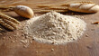 © 4K_Heaven - All-purpose wheat flour, a staple in kitchens for making everything from bread to cookies, Generative AI