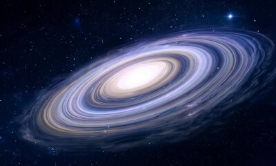 Wall Mural - eerie silence of deep space with distant galaxies visible in the background. video
