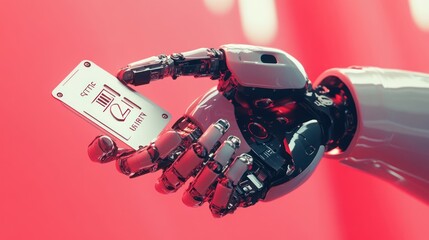 Poster - Robotic Hand Holding a Device