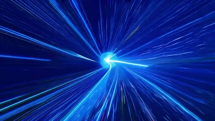 enjoy visually striking background blue glow light rays withtime warp zoomin effect perspective view