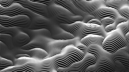 Wall Mural - point wave noise texture. abstract dot background. technological cyberspace background.