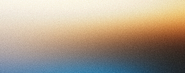 Wall Mural - grainy background, beige orange blue noise texture poster banner backdrop design smooth color gradie