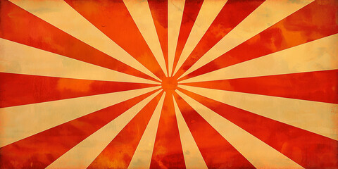 Aufkleber - Retro style background with red and orange sunburst pattern