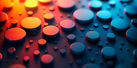 Wall Mural - Modern trendy hi-tech geometric abstract background. 3d neon colors cyberpunk surface. art, header, social media post, graphic element, banner, print, texture, wallpaper. Generative Ai content