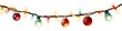 © Ziyan Yang - Christmas lights. Vector xmas garland. Isolated cable lightbulb decoration. Holiday christmas led string color lights on transparent background.