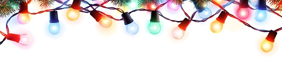 christmas lights. vector xmas garland. isolated cable lightbulb decoration. holiday christmas led st