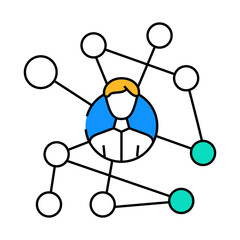 network connections line icon vector. network connections sign. isolated symbol illustration