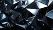 © Paul - Digital 3D abstract art, glossy black diamond pattern with sharp triangular shapes, gradient reflections and soft lighting on a dark textured background