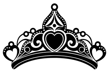 Poster -  child's princess crown vector art illustration