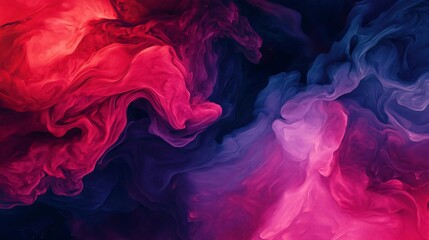 Sticker - a vibrant abstract background featuring fluid colors of pink and blue swirling together, creating a 
