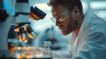 Aufkleber - The research male working with precision instruments or discussing design prototypes in an advanced lab.