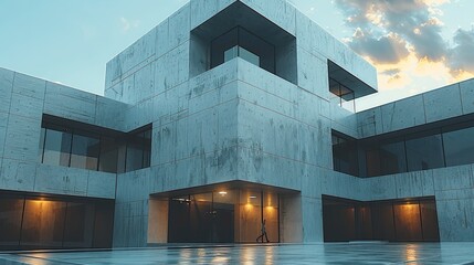 Poster - Modern clean building concrete.