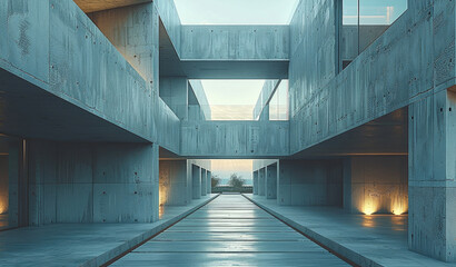 Poster - Modern clean building concrete.