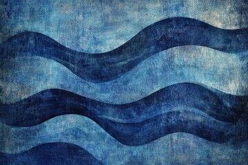 Wall Mural - Expressive, broad brush strokes forming abstract waves on a textured background