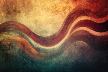 Wall Mural - Expressive, broad brush strokes forming abstract waves on a textured background