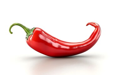 red chili pepper isolated on white background