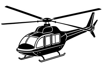 Wall Mural - Nice Helicopter silhouette minimalistic vector art illustration