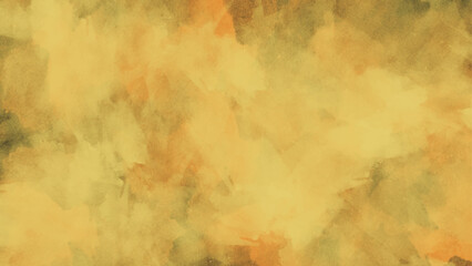 Wall Mural - Beautiful yellow watercolor background with grunge, orange watercolor, Abstract beautiful grainy orange amber watercolor background,