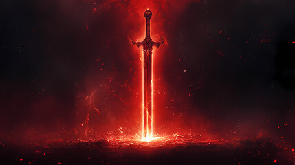 Wall Mural - cross in the night