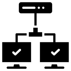 share connection digital technology computer solid glyph