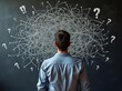 © Andrew505 - Confused Man with Questions: Problem-Solving and Decision-Making Challenges in Complex Situations