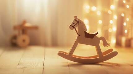 Wooden rocking horse toodler toy