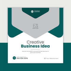 Wall Mural - business marketing agency promotion social media post template. editable square banner design