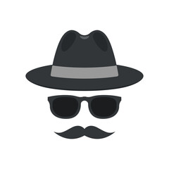 Wall Mural - spy icon. browse the web privately in incognito mode. vpn. virtual private network. vector icon isol