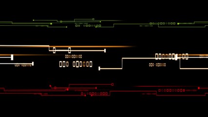 Wall Mural - abstract dark background moving dot and line metaphor cyber futuristic data transfer network connect