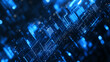 © Nenone - Blue geometric shape abstract technology background: modern digital design featuring intricate patterns, Abstract blue background with hexagons and connections and glowing particles.