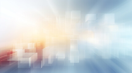 Wall Mural - Background Abstract for Blue colored Tech Finance Fintech Pixel Pattern. 3d rendering of white and blue abstract geometric background. 