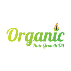 Organic Hair Growth Oil Logo Design , Vector Design