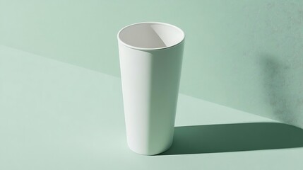 Poster - White Cylinder Mockup on Green Background with Shadow