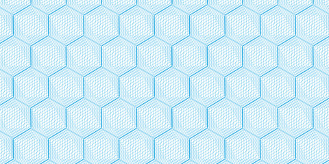 Seamless pattern design with hexagonal line shape | Floral background design by vector shape | Texture background with geometric shape