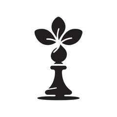 Chess pawn vector silhouette logo icon