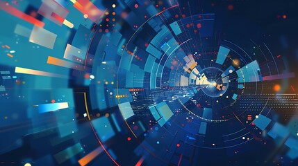 Poster - Abstract technology background. Futuristic interface