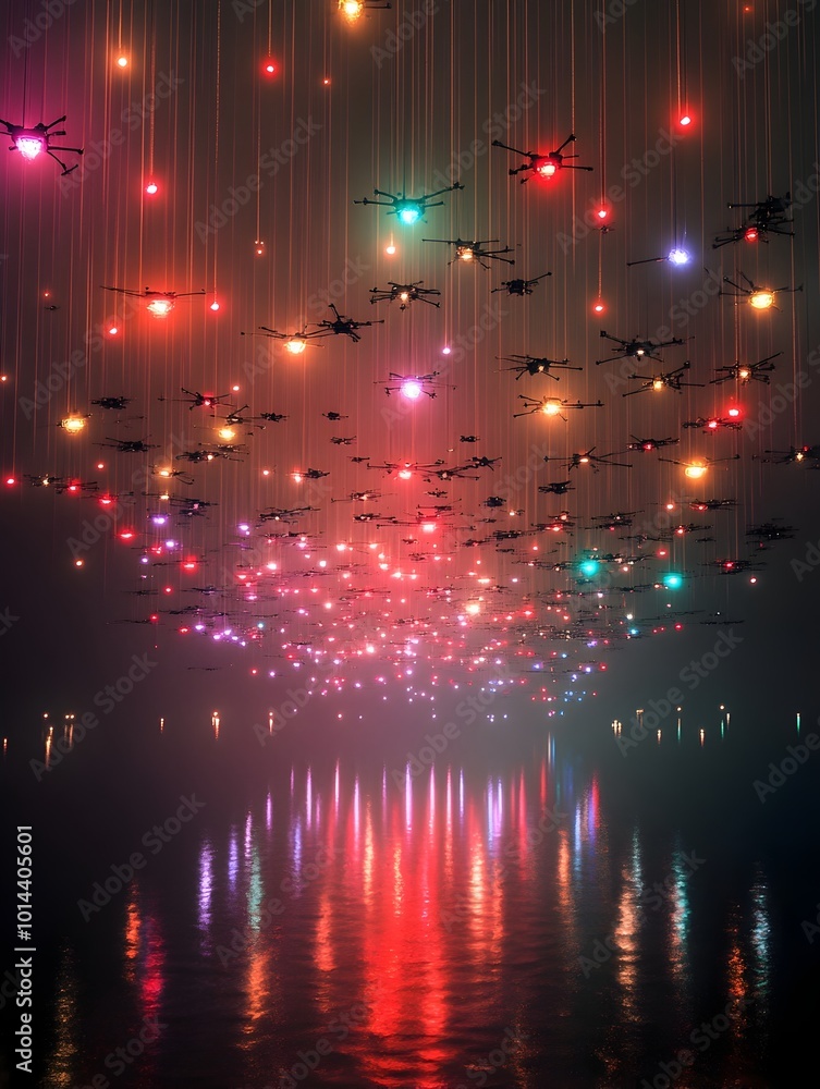 Eco Friendly Drone Swarm Light Show Replacing Fireworks for Celebratory ...