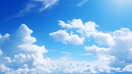 Wall Mural - a clear day with a blue sky and dynamic cloud shapes