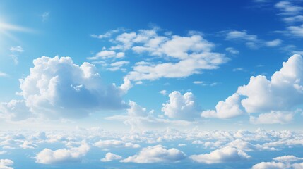 Wall Mural - a deep blue sky with thin, streaky clouds creating a beautiful scene