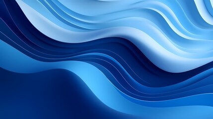 Smooth blue and white wave patterns creating a modern abstract background.