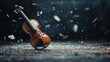 © Maximages  - An upright violin amidst swirling animated musical notes that seem to bring the instrument to life, blending traditional artistry with dynamic visual effects.