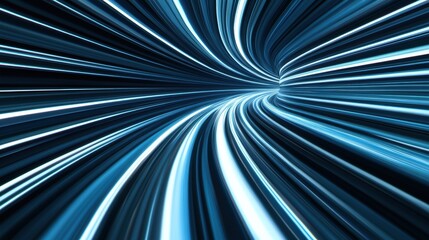 Wall Mural - a blue and white abstract background with a light trail, ai