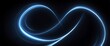 © infinity hopes stock - blue glowing wave on the black background, glowing shiny simple smooth curve, AI Generative