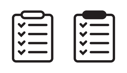 Clipboard icon isolated on background. Checklist sign symbol for web site and app design.