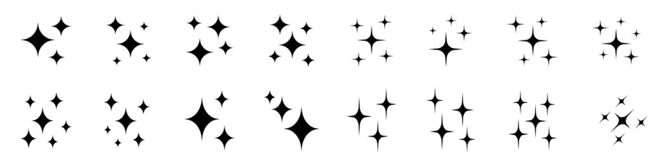 Wall Mural - shine icon, clean star icon.